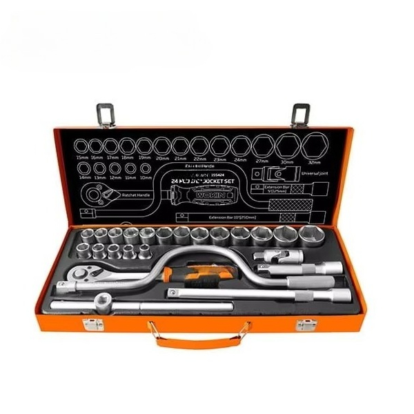 Socket Wrench - 155424 24-częściowy zestaw kluczy nasadowych 1/2